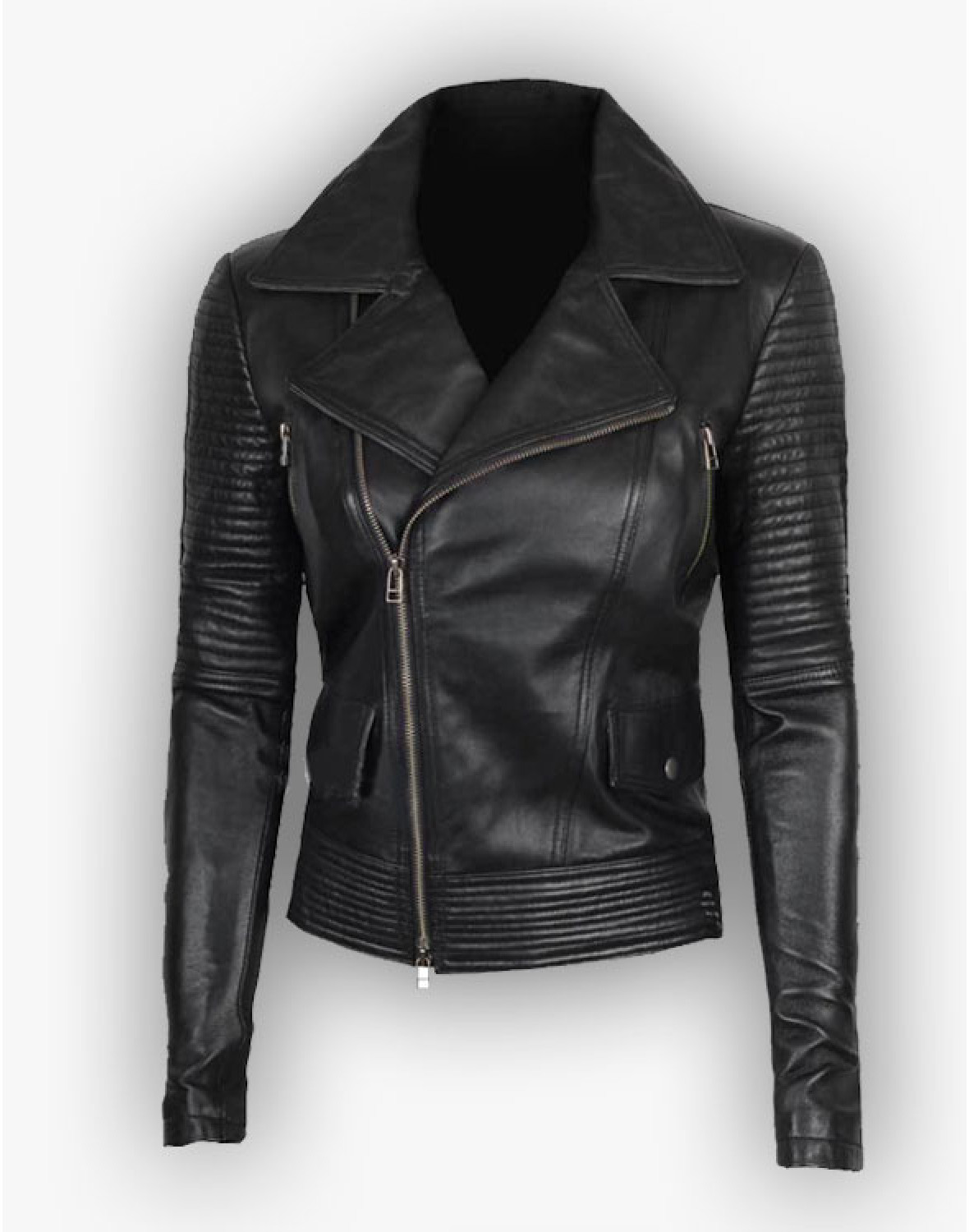 Stylish Women's Black Zipper Leather Jacket, Women's Black Leather Fas –  theleathersouq