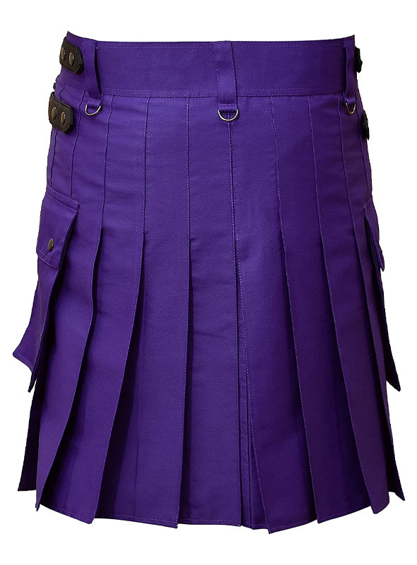 Men Purple Utility Kilt | Champion Kilts