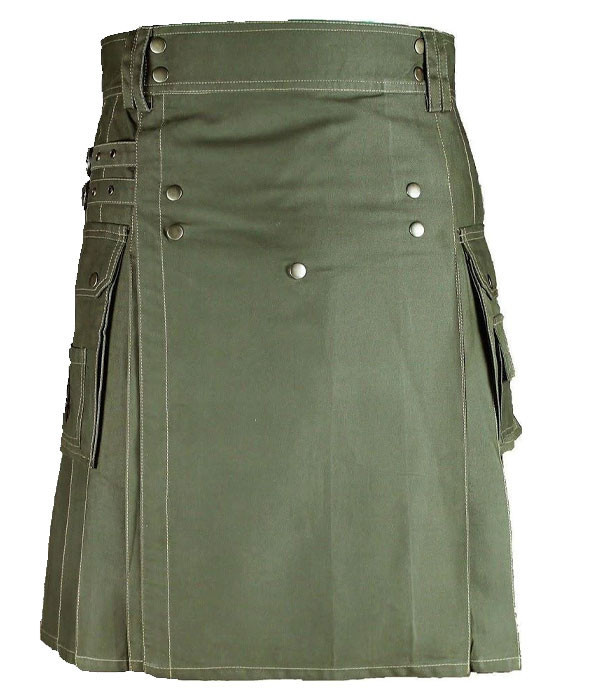 Olive Green Utility Kilt | Champion Kilts