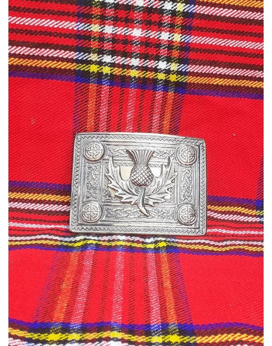 Antique Thistle Badge Kilt Buckle