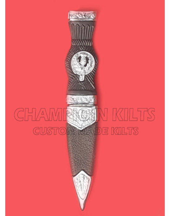 Blue Stone Thistle Sgian Dubh Knife With Blade