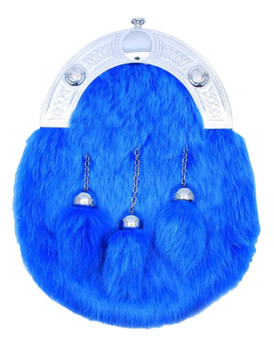 Light Blue Rabbit Fur Full Dress Sporran