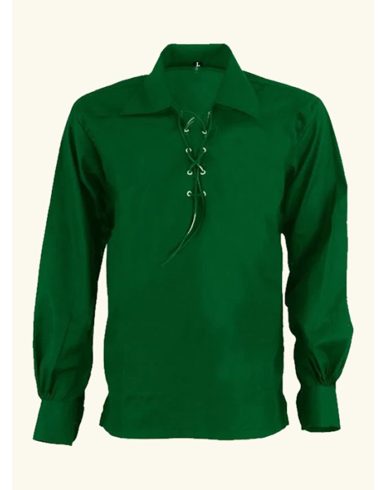 Scottish Green Kilt Ghillie Shirt