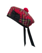 Scottish Royal Stewart Tartan Glengarry Balmoral Hat