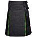 Irish Tartan Black Denim Kilt For Men