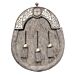 Natural Calfskin Grey Antique Cantle Sporran