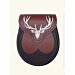 New Handmade Black Stag Head OXBlood Leather Sporran