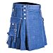 Stylish Blue Denim Kilt