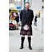 Traditional Black Stewart Tartan Argyll Kilt Outfit