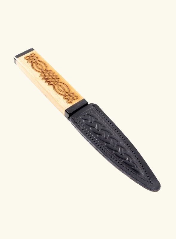 Celtic Knot Oak Sgian Dubh Knife