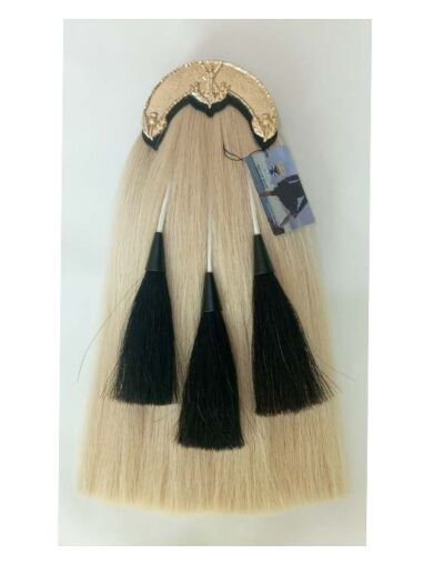 Horse Hair Three Tassel Sporran With Gold Cantle