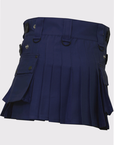 Women Blue Color Utility Kilt